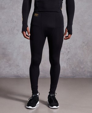 Superdry Performance Compression Leggings Férfi Nadrág Fekete | LZJKA1037